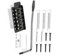 Generic Tremolo con Ponte Vibrato a Bloccaggio Singolo a Rullo per Chitarra ST, Lega di Rame-zinco, Installazione Semplice, Ottimo Controllo del Vibrato, Ideale per Musicisti, Acciaio/acrilico (BLACK)