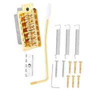 Generic Tremolo con Ponte Vibrato a Bloccaggio Singolo a Rullo per Chitarra ST, Lega di Rame-zinco, Installazione Semplice, Ottimo Controllo del Vibrato, Ideale per Musicisti, Acciaio/acrilico (GOLD)