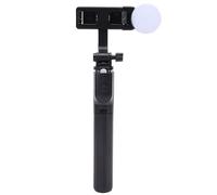 Generic Treppiede per Selfie Stick Portatile con Luce di Riempimento, Ruotabile a 360°, Estensibile da 8,07" a 35,43" per Fotografia e Streaming Live, Resistente Struttura in ABS/acciaio
