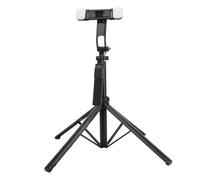 Generic Treppiede per Selfie Stick Regolabile con Luce Incorporata per Scatti di Gruppo e Trasmissioni Dal Vivo 180 Cm
