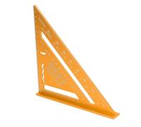 Generic Triangolo per la Lavorazione del Legno Ad Alta Durezza Design Compatto Lega di Alluminio Righello in Scala Trasparente per Quadrato da Carpentiere, Lato Corto da 10,2 Pollici per gli (GOLD)