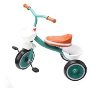 Generic Triciclo per Bambini con Musica e Luce, Triciclo con Manubrio e Sedile Regolabile di Grande capacità, con Cestino Rimovibile, Ideale per l'idea di Compleanno dei Bambini