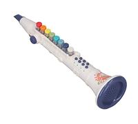 Generic Tromba Giocattolo, Clarinetto Giocattoli Giocattoli Musicali Strumenti Musicali Regolabili Record Educativi per i Registratori per Bambini per l'autismo o la Scuola Materna (WHITE)