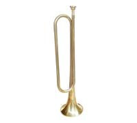 Generic Tromba Strumento Musicale, Stile Antico Bb Bugle Strumento Musicale in Ottone Con Guanti per Feste, In Ottone è Lunga 47 Cm, Adatto a Principianti, Band E Orchestra