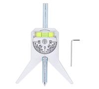 Generic Trova Centro Tubi, Strumento di Centraggio Marcatubi in Acciaio Inossidabile con Goniometro a Bolla Regolabile, per Tubisti e Saldatori
