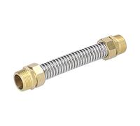 Generic Tubo Corrugato per Condizionatore D'aria in Acciaio Inossidabile 304 con Giunto in Rame per Collegamento Solare - 20 Cm