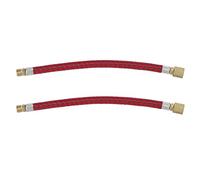 Generic Tubo di Prolunga per Pompa da Bici Design a Doppia Valvola in Nylon Resistente in Rame per Gonfiaggio Rapido, 2 Pezzi per Pompaggio da Bicicletta