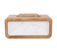 Generic Umidificatore con Diffusore di Oli Essenziali USB Doppio Spray per la Camera da Letto di Casa Umidificatore da Tavolo di Montagna Diffusore di Aromaterapia con Luce LED, Serbatoio Dell'acqua