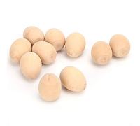 Generic Uova in Legno Leggere e Portatili per Graffiti Fai da Te, 10 Uova Finte per la Decorazione della Famiglia, Oggetti di Scena per la Fotografia di Pasqua (M)