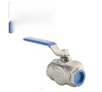 Generic Valvola a Sfera a Tre Vie in Acciaio Inossidabile di Alta qualità Facile da Installare per il Controllo Dell'arresto 1" DN25