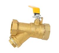 Generic Valvola a Sfera con Filtro a Y in Ottone da 1" BSP DN25 Gas Naturale Ossigeno Metano per il Controllo della Regolazione del Fluido Resistenza Ai Piccoli Fluidi per Edifici Commerciali