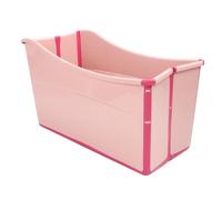 Generic Vasca da Bagno Pieghevole Grande Portatile per Bambino - Vasca da Bagno Multifunzionale e Piscina - Ideale per le Famiglie con Gemelli Design Non Slip Adatto a Varie Fasce d'età (PINK)