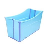 Generic Vasca da Bagno Pieghevole Grande Portatile per Bambino - Vasca da Bagno Multifunzionale e Piscina - Ideale per le Famiglie con Gemelli Design Non Slip Adatto a Varie Fasce d'età (BLUE)