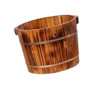 Generic Vasca per pediluvio in legno con doppia maniglia, vasca per pediluvio per pedicure, per esterni, L