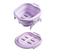 Generic Vaschetta per Piedi Pieghevole, Vasca per Immersione dei Piedi Portatile con 4 Rulli Massaggianti, Vasca Bagno con Maniglia Laterale Dal Design Confortevole, Ideale per la Casa, i Viaggi,