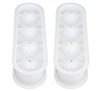 Generic Vassoi per Cubetti di Ghiaccio per Congelatore, Vassoio di Ghiaccio con Coperchio per i per Congelatore con Coperchio per Barra di Casa 2pcs 4 Griglie Whisky Palla di Che Produce Muffa