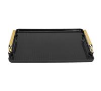 Generic Vassoio Decorativo Elegante Vassoio Portata Ergonomico con Manici per Prodotti di Bellezza Organizzati, Regalo in Plastica (BLACK)