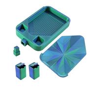 Generic Vassoio per Diamond Painting, Vassoio per Smistamento per Perline, Accessorio con Coperchio Organizer in PP Rinforzato per Materiali Artigianali, Prog, Blu E Verde