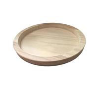 Generic Vassoio Rotondo in Legno Piatto Da Portata Piatto Da Cena Piatto Decorativo per Profumo Portaoggetti Vassoio Organizer Materiale Acacia Adatto a Casa, Beige