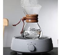 Generic Versare Sopra la Macchina per caffè, Viaggiare Caffettiera Serve da caffè a Prena da da 400 Ml Filtro a Doppio Strato V Becco di Birra Al Manicotto in Legno per la Festa del Domestico