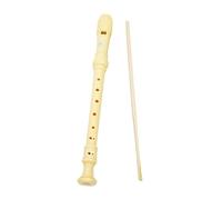 Generic Versatile Strumento per Registratore Soprano a 8 Fori Flauto Tono C Acuto Flauto G Diteggiatura Resina ABS Nera per Principianti e Professionisti (WHITE)