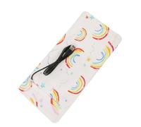 Generic Viaggio del Riscaldatore di Biberon, Motivo dei Cartoni Animati della Bottiglia USB No Agente Fluorescente Vicino e Compatto per la Casa per Viaggiare per l'esterno (Arcobaleno)