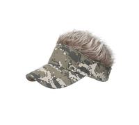 Generic Visiera con i Capelli per Uomini, Cappello Parrucca con Parrucca con Capelli Divertenti per per Feste, Pesca, Escursioni (#11)