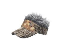 Generic Visor con Capelli per Uomini, Cappellino con Parrucca con Capelli Divertenti per per Feste, Pesca, Escursioni (#3)