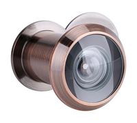 Generic Visualizzatore per Porta da 220 Gradi Ottica Grandangolare Resistente Alla Corrosione con Coperchio per la Sicurezza Domestica Rame/vetro Ottico Argento Spazzolato (Placcatura di rame scuro)