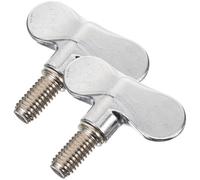Generic Vite ad Alette per Tamburo 2 Pezzi in Metallo Resistente, Dadi a Sgancio Rapido per Piatti di Batteria, Accessori Compatibili per Strumenti a Percussione, Smontaggio Facile,