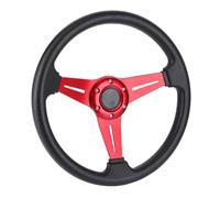 Generic Volante Alla Deriva 14 Pollici per Auto Aggiornamento Leggero per la Maggior Parte dei Veicoli Nero di Alta qualità (rosso)