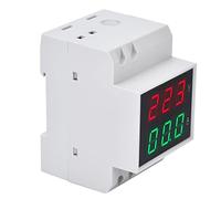 Generic Voltmetro Amperometro Digitale Ad Alta Precisione, Misuratore di Tensione e Corrente a Doppio Display per Installazione su Guida Din, AC80-300V, AC0-99.9A, 1 Unità
