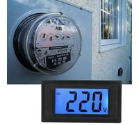 Generic Voltmetro CA a Due Fili Display LCD Digitale Misuratore di Tensione Tester da Pannello Portatile per Misurazione della Tensione AC80-500V Domestica e Industriale Materiale ABS 79x42x13mm