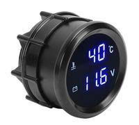 Generic Voltmetro Digitale Doppio per la Temperatura Dell'acqua, Affidabile Indicatore 2 in 1 per Auto e Camion, Monitora la Tensione e la Temperatura del Motore, Dimensioni 52 Mm, Struttura in