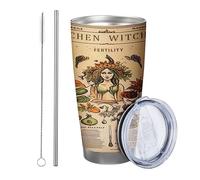 Generic Witch tumbler Set Di 1 Tin Poster Cibo Frutta Foglie Targa in Metallo Vintage Artistico giallo chiaro arancione Isolato Metallo Caldo e Freddo Infrangibile Viaggi Piscina All'aperto Caffè bere