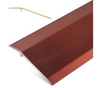 Generic Wood to Tile Transition Strips - 72 Inches Arc Floor Threshold Strip, Aluminum Alloy Cover for Doorways, Tile to Laminate and Hardwood Floors(Red)