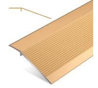 Generic Wood to Tile Transition Strips - 72 Inches Arc Floor Threshold Strip, Aluminum Alloy Cover for Doorways, Tile to Laminate and Hardwood Floors(Gold)