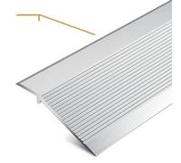 Generic Wood to Tile Transition Strips - 72 Inches Arc Floor Threshold Strip, Aluminum Alloy Cover for Doorways, Tile to Laminate and Hardwood Floors(Silver)