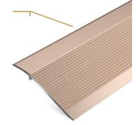 Generic Wood to Tile Transition Strips - 72 Inches Arc Floor Threshold Strip, Aluminum Alloy Cover for Doorways, Tile to Laminate and Hardwood Floors(Pink)