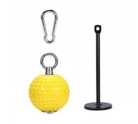 Generic Wrist Training Ball Palla Allenamento Impugnatura Mano Strumento Resistenza Materiale PU Durevole con Filo Acciaio Adatto per Arrampicata Sportivi Palestra Casa, 7CM, Borsa Palla Giall PU
