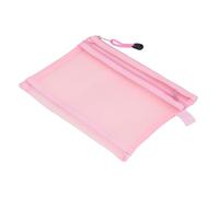 Generic Zipper -Mesh Borsa, 10pc Multifunzionale A5 Easy Varie Applicazione Spazio Salva Borse Cosmetiche per la Scuola per la Scuola (PINK)