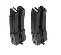 generica Airsoft Softair, confezione da 2 pezzi, CYMA 560rd Hi-Cap Hi-Cap lungo doppio caricatore per serie MP5, AEG nero