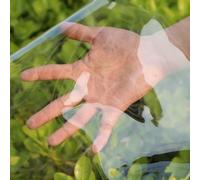 Generico 0.35mm Telo Trasparente 2.5m 3.0m 3.5m 4.0m 4.5m 5m 5.5m Teloni Copertura Impermeabile con Occhielli PVC Pieghevole Antipioggia Telone per Balcone,Camper,Gazebo,Serra(2.5x2.5m)