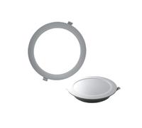Generico 1-10pcs Dial Swich CCT Faretto da incasso a LED 100-240V 3000K/4000K/6500K Luce di soffitto 20W/24W Incasso Rotondo pannello Illuminazione for interni(8pcs,14W_AC100-240V)