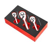 Generico 1 2 3 8 4 Inch Drive Stubby Ratchet Set Wrench 72 Denti Quick Release Socket Reverse Ratcheting per spazi stretti