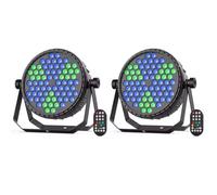 Generico 1/2 / 4PCS Stage Par Lights, 72 LED RGB Par Light Illuminazione a Colori con Effetto DJ Luci per Feste in Discoteca per Matrimoni Theater Bar Club,2pcs