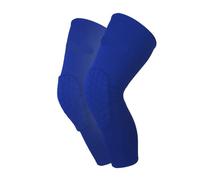 Generico 1/2 Pezzi Maniche al Ginocchio da Basket a Nido d'Ape Calcio tutore Lungo Supporto Compressione Palestra Scaldamuscoli Cuscinetti Sportivi(Blue-2pcs,Blue)