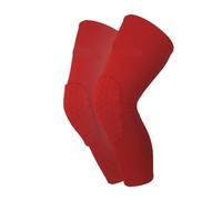 Generico 1/2 Pezzi Maniche al Ginocchio da Basket a Nido d'Ape Calcio tutore Lungo Supporto Compressione Palestra Scaldamuscoli Cuscinetti Sportivi(Red-2pcs,XL)