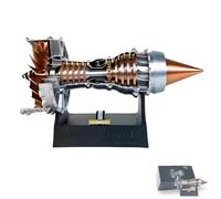Generico 1/25 Simulation Aircraft Turbojet Engine Rotatable Model - TR900 Turbofan Engine with Light, Adjustable Speed Jet Engine Fan11in/28cm with Light for Mechanical Lovers (#1)