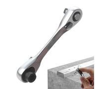Genérico 1/4 Inch Ratchet Wrench - Small Double Headed Hand Wrench | Small Double Headed Hand | Extension Bit Holder | Angled Screwdriver | Practical Accessories Tool, Drive Socket For Tight Spaces
